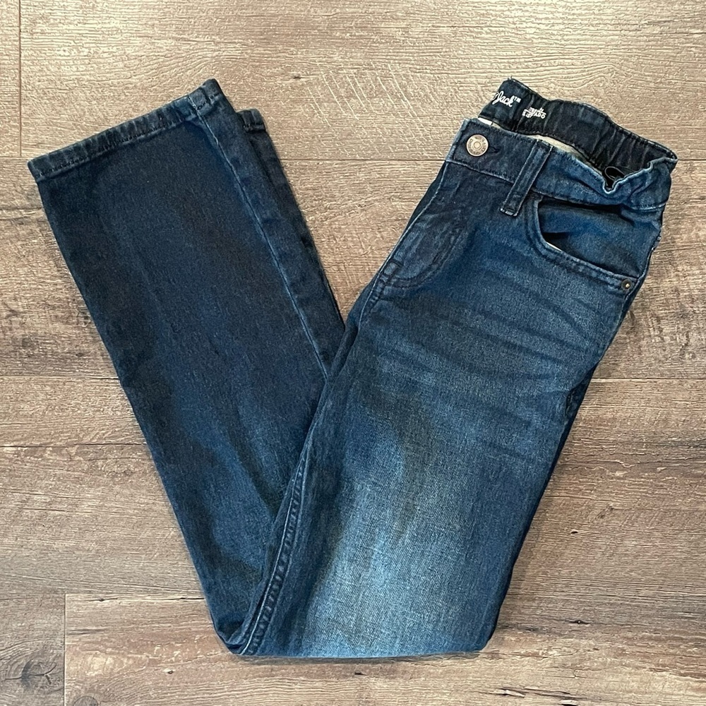 Cat & Jack Boy’s Dark Blue Straight Leg Stretch Jeans Size 14